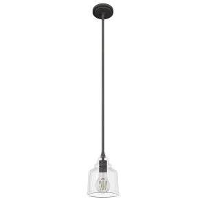 Dunshire Bell Clear Glass 1 Light 6 Inch Mini Pendant