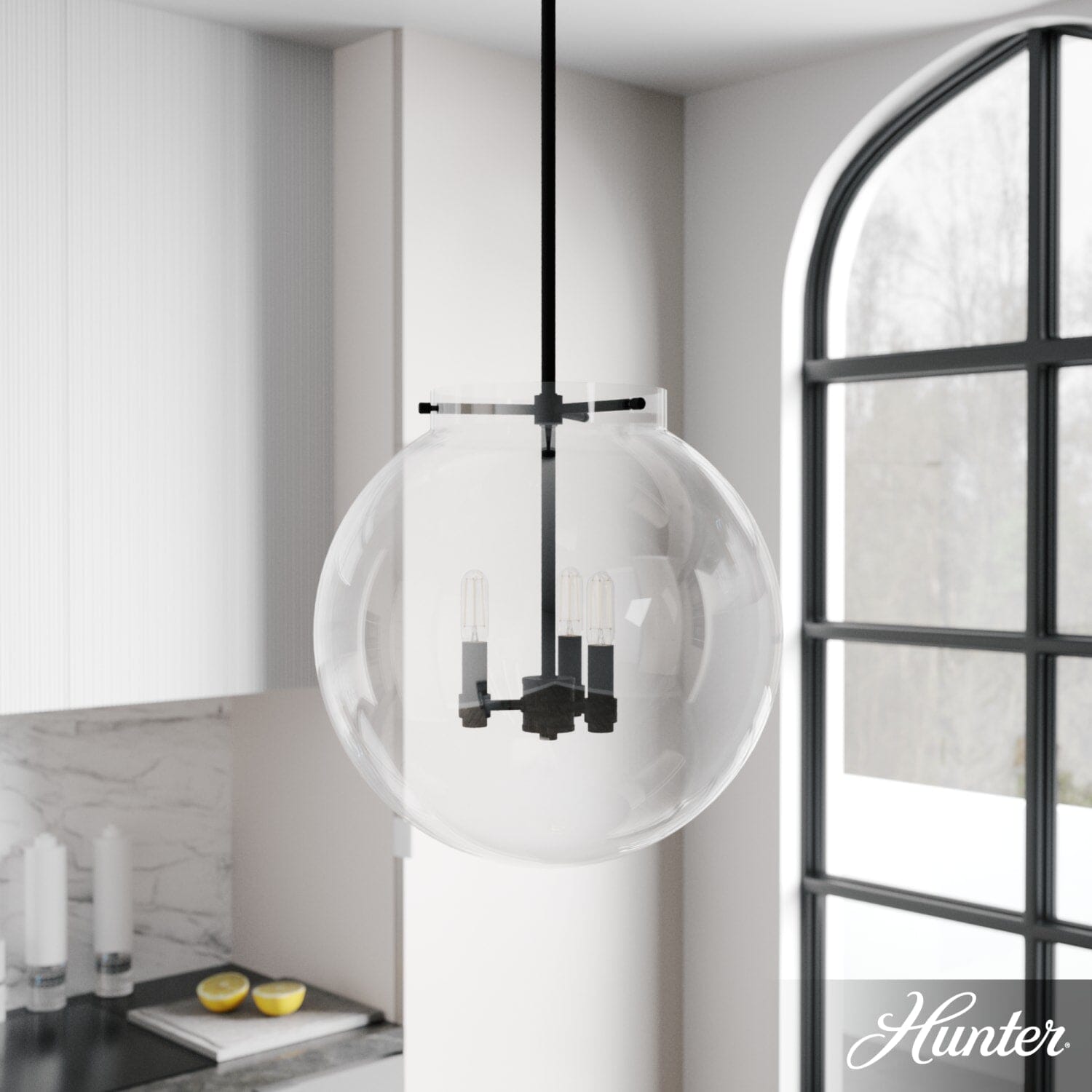 Sacha 3 Light Globe Pendant