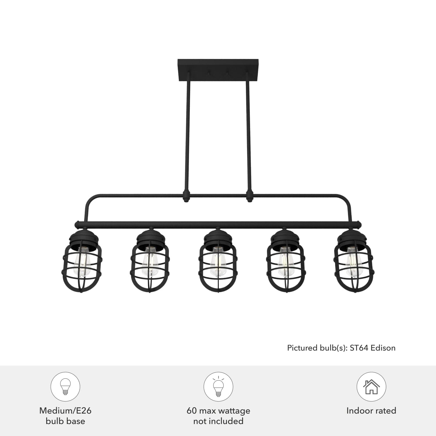 Starklake 5 Light Linear Chandelier - Image 6