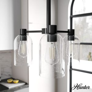 Lochemeade Clear Seeded Glass 3 Light Chandelier