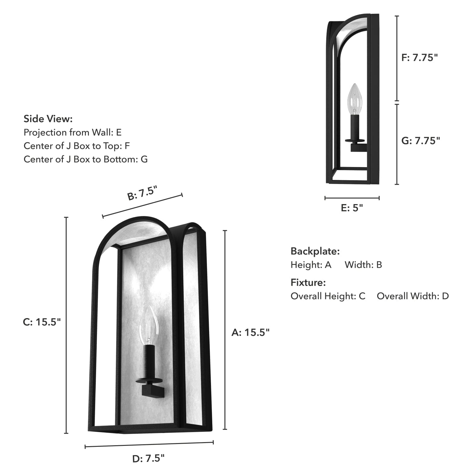 Dukestown Wall Sconce 1 Light - Image 2