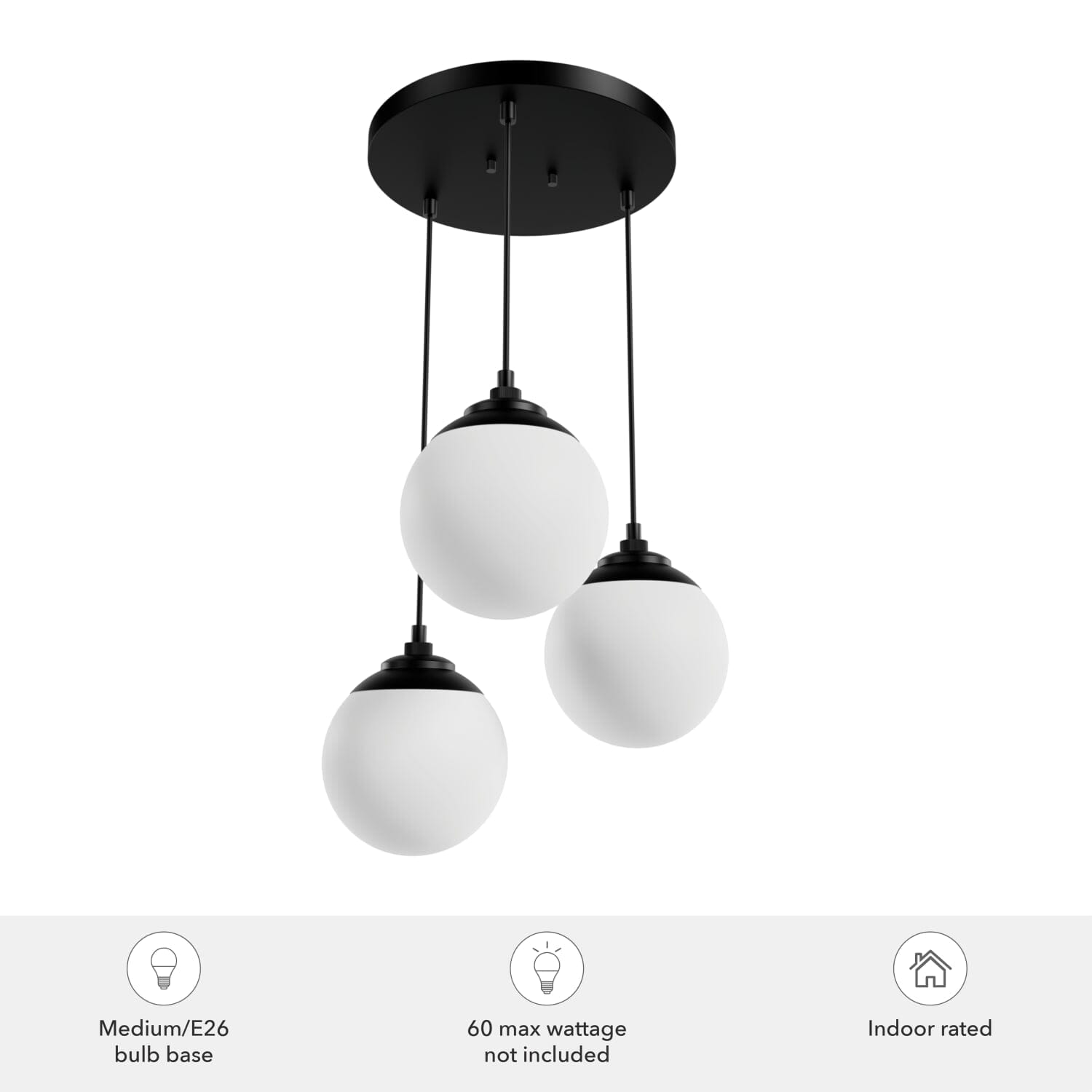 Hepburn 3 Light Round Cluster - Image 3