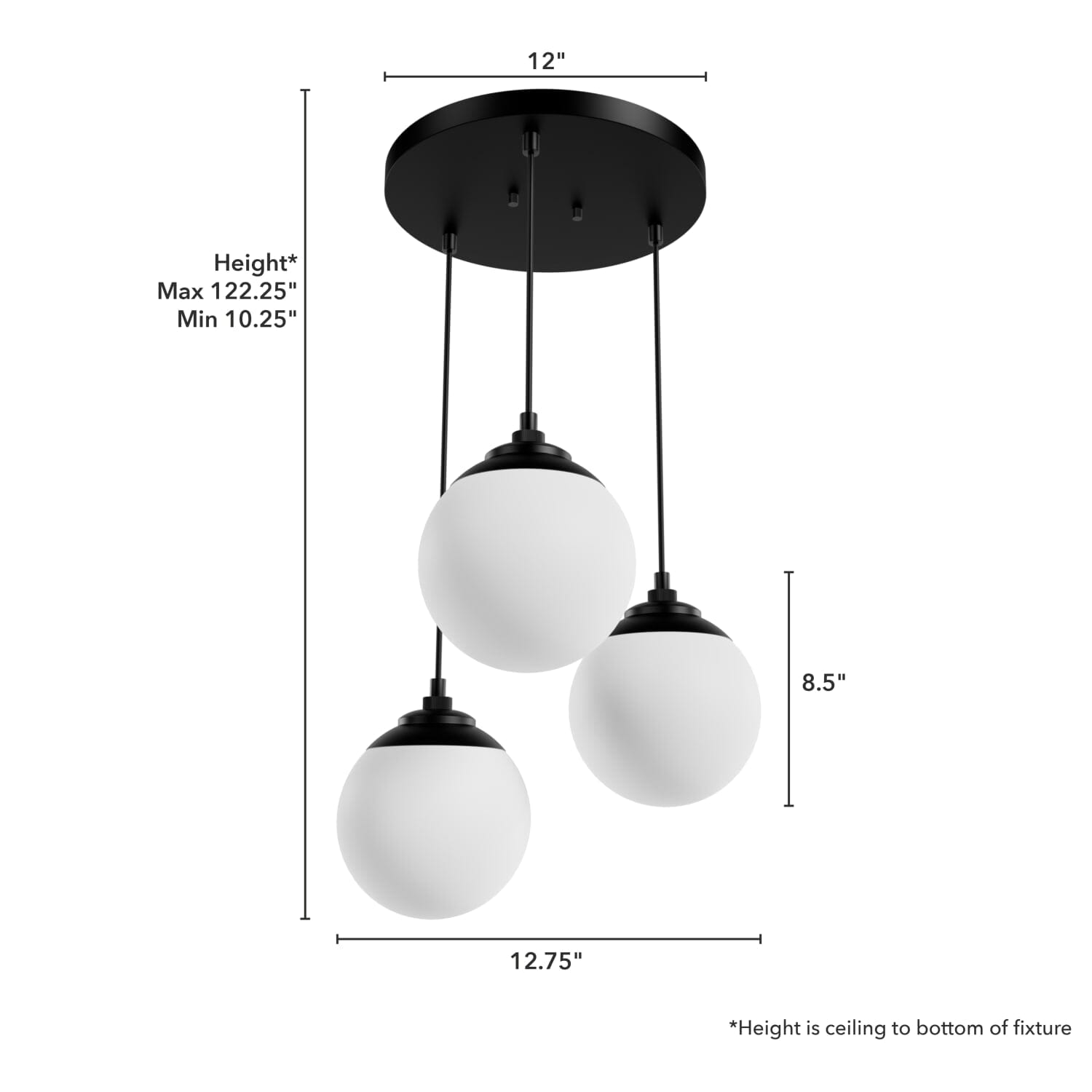 Hepburn 3 Light Round Cluster - Image 4