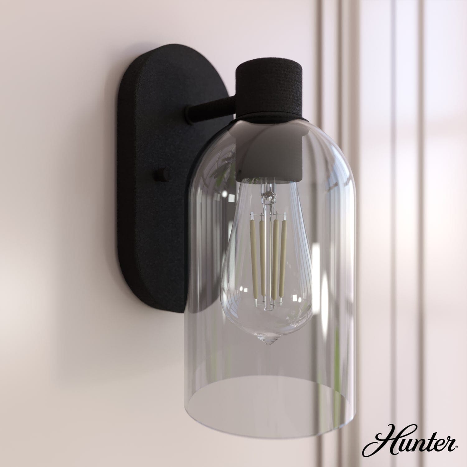 Lochemeade Smoked Glass 1 Light Sconce