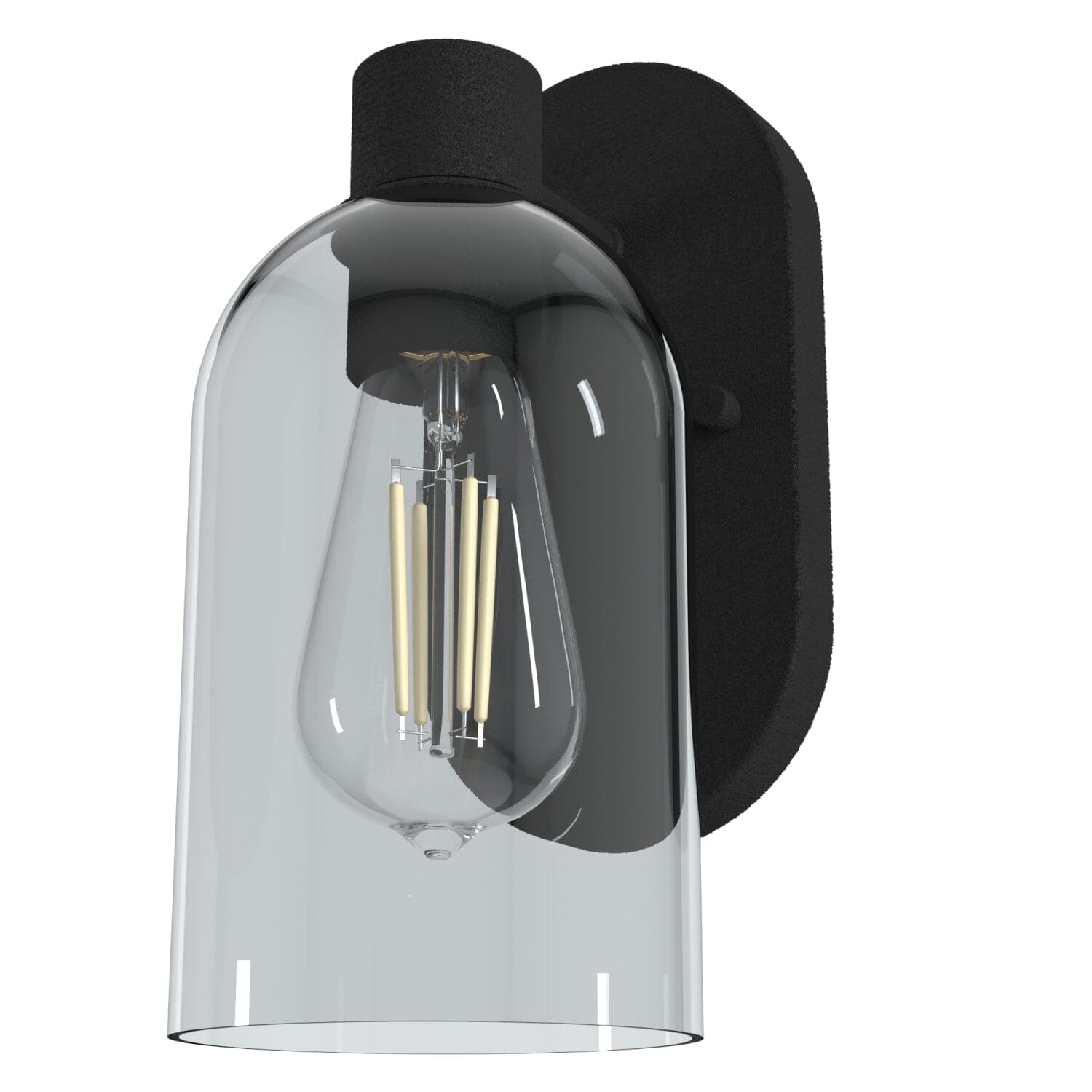Lochemeade Smoked Glass 1 Light Sconce - Image 6