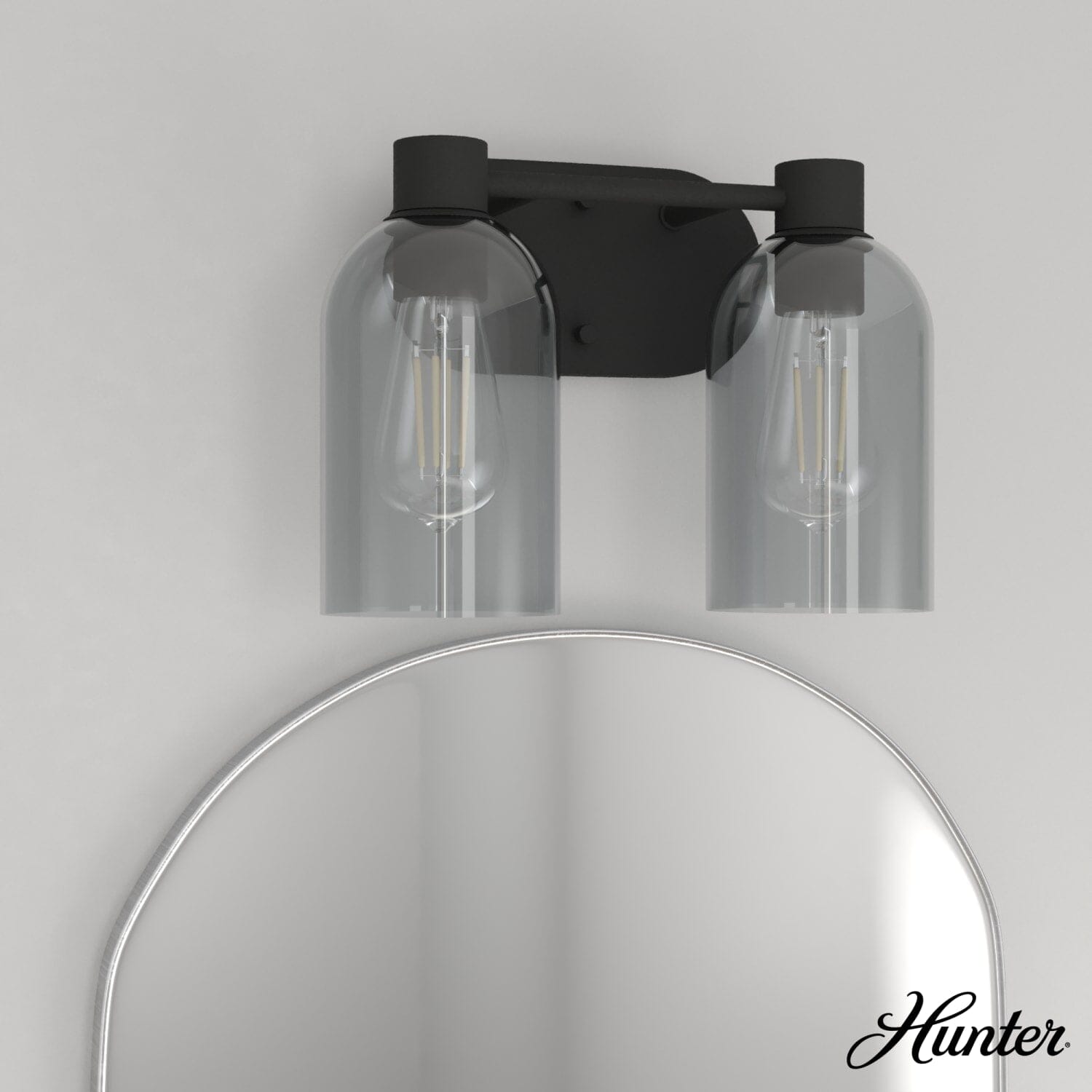 Lochemeade Smoked Glass 2 Light Vanity