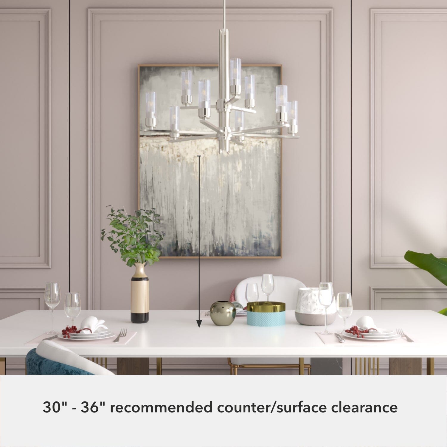 Gatz Chandelier 9 Light 2-tier - Image 5