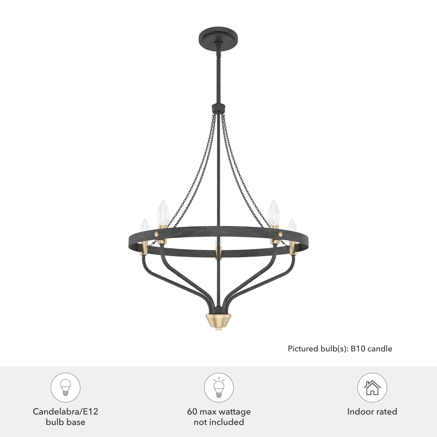 Merlin 5 Light Chandelier - Image 6