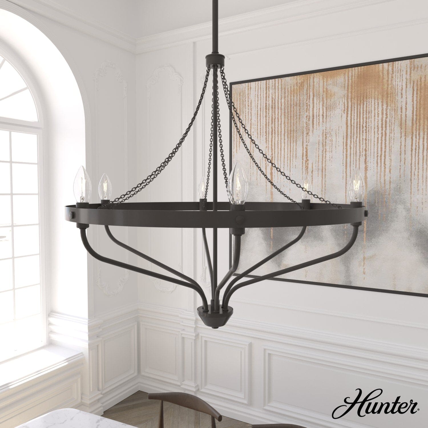 Merlin 6 Light Chandelier - Image 2