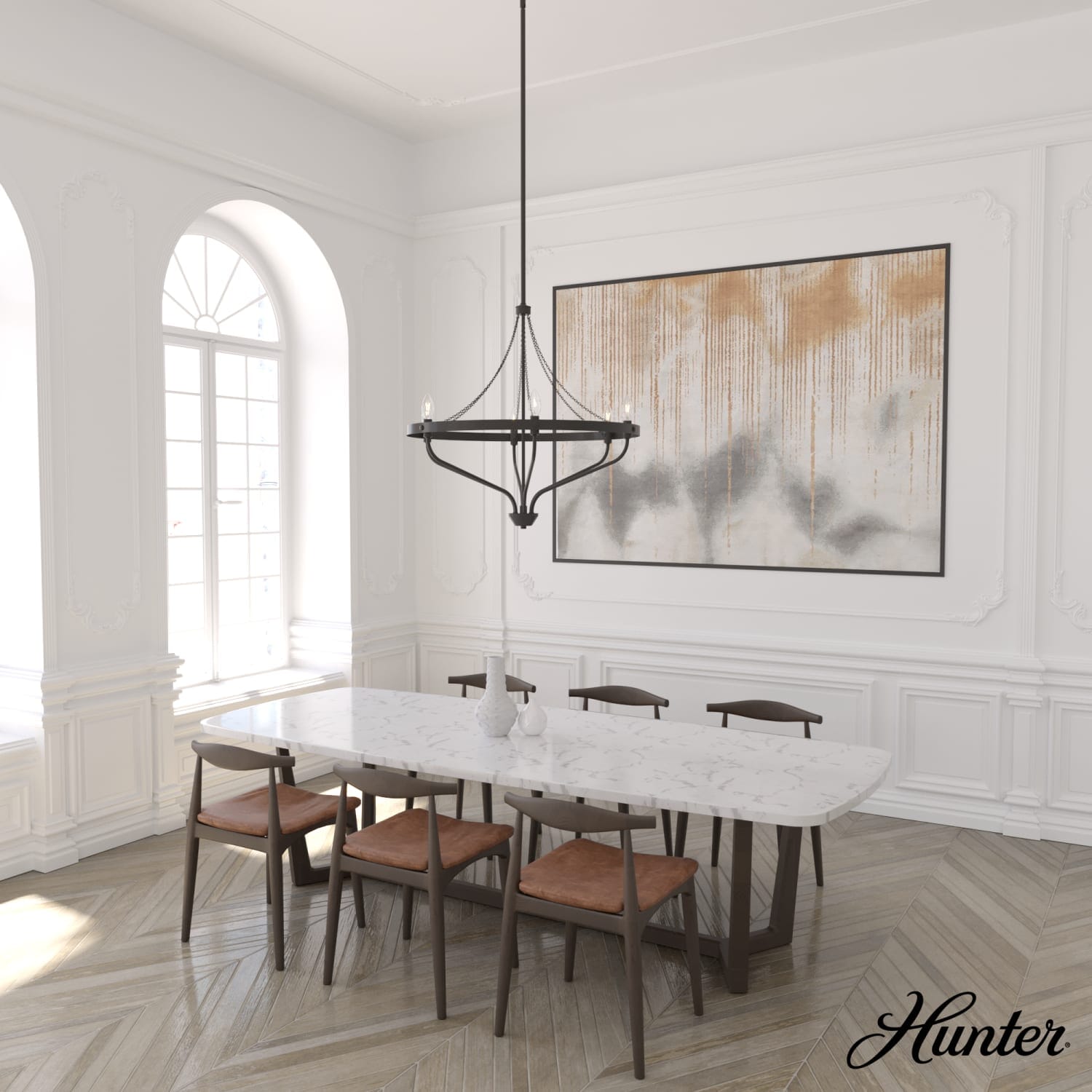 Merlin 6 Light Chandelier - Image 4
