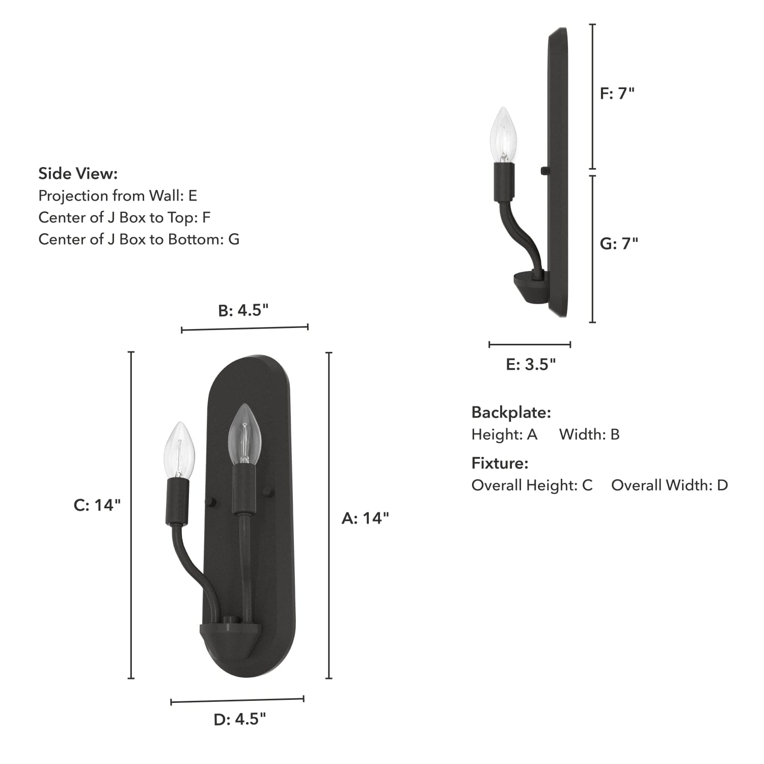 Merlin 2 Light Wall Sconce - Image 5