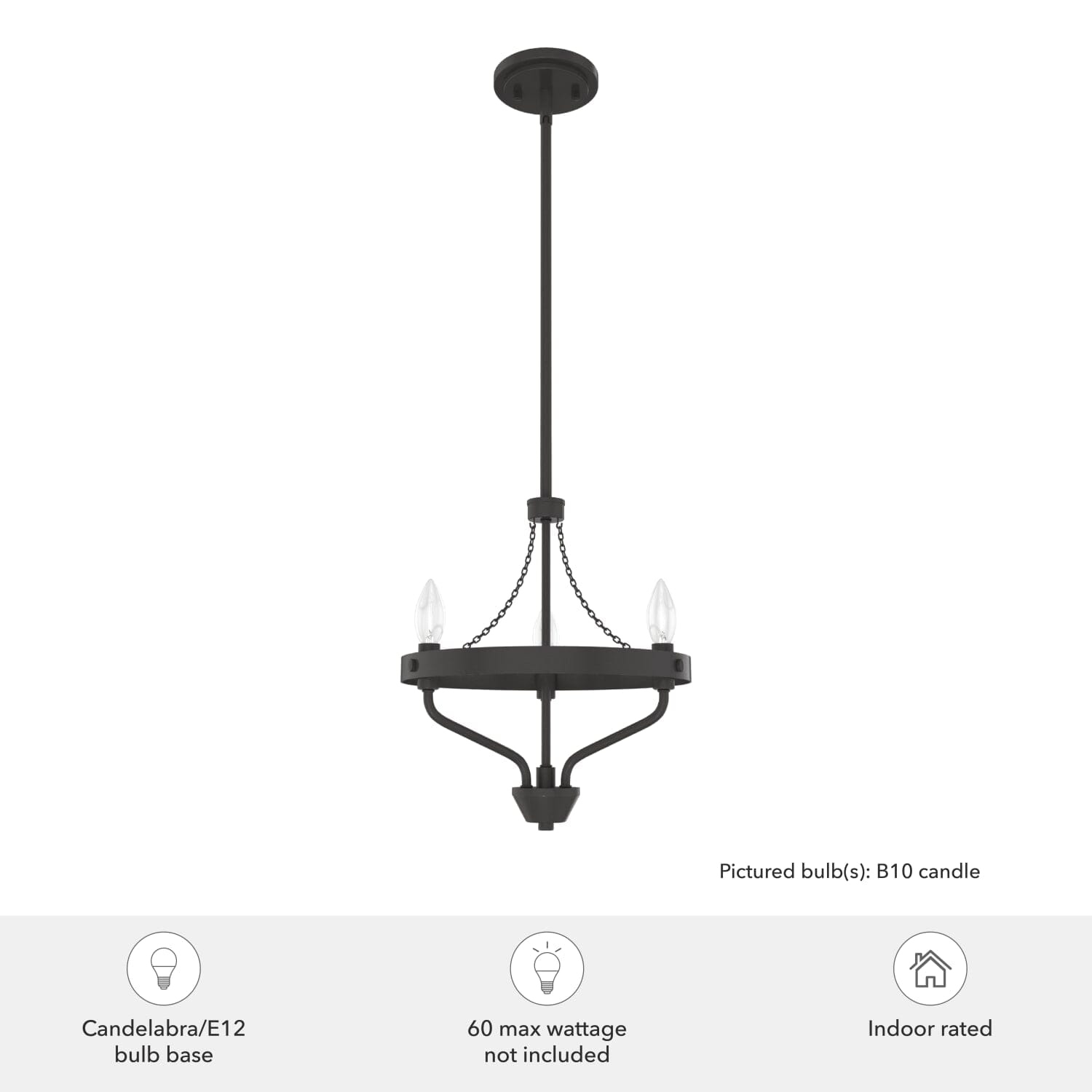 Merlin 3 Light Mini Chandelier - Image 6