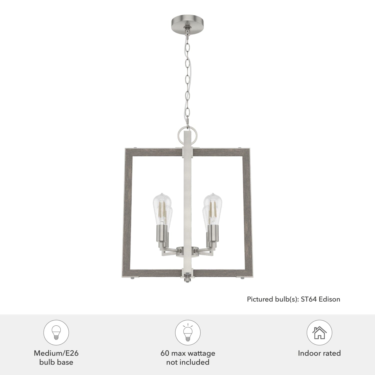 Woodburn 4 Light 18 Inch Foyer Pendant - Image 6