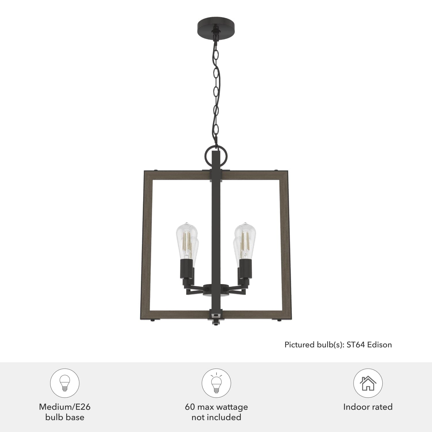 Woodburn 4 Light 18 Inch Foyer Pendant - Image 5