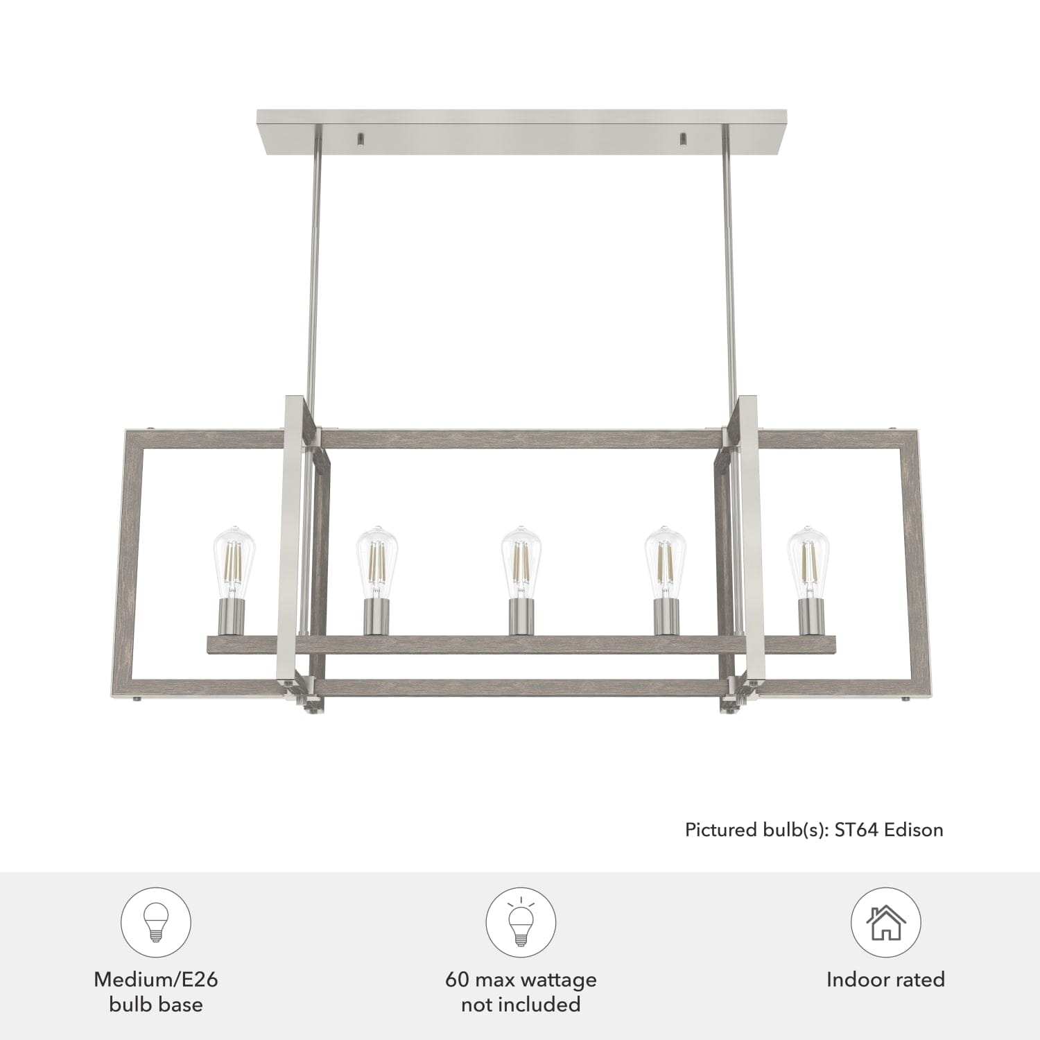Woodburn 5 Light Linear Chandelier - Image 3