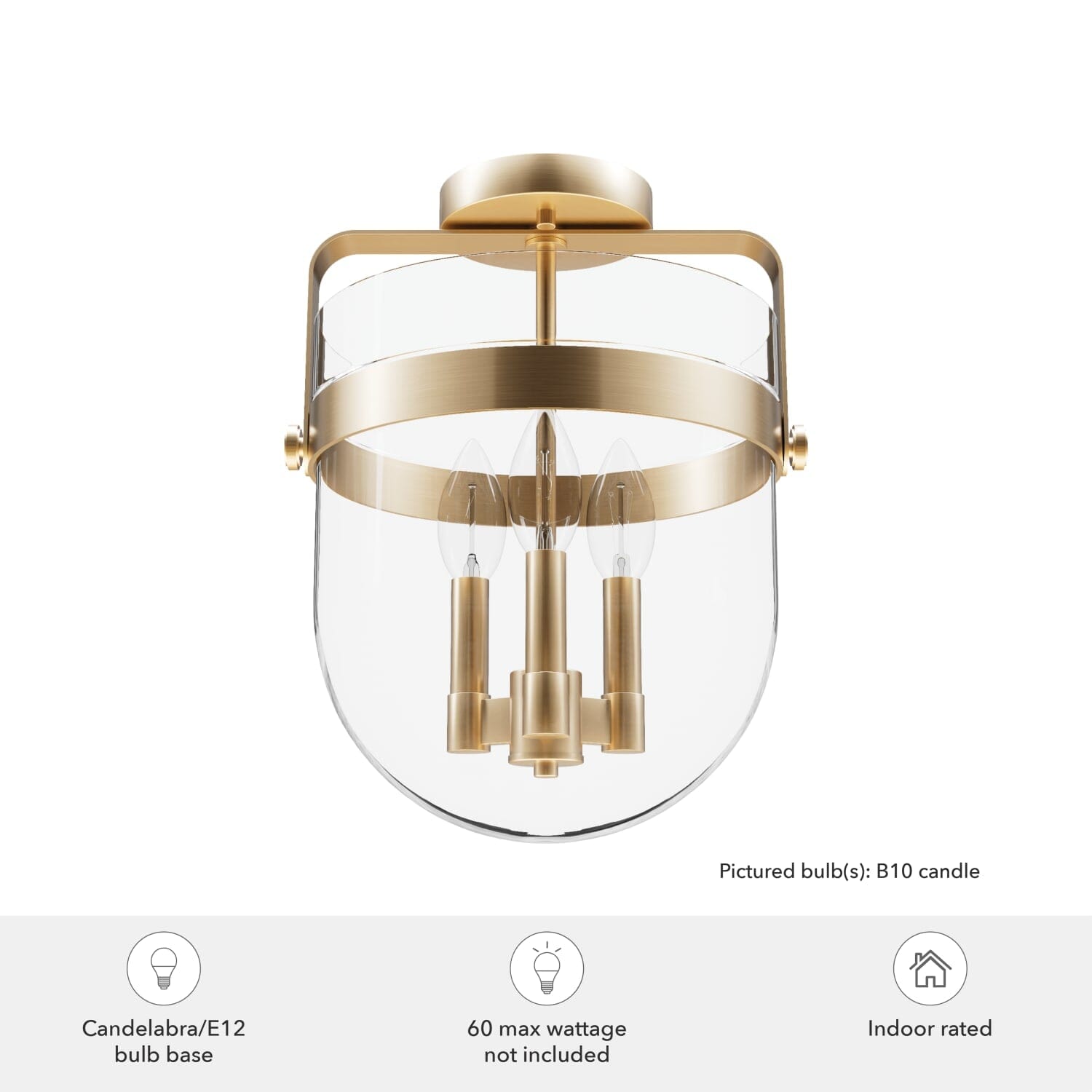 Karloff 3 Light Semi-Flush Mount - Image 6