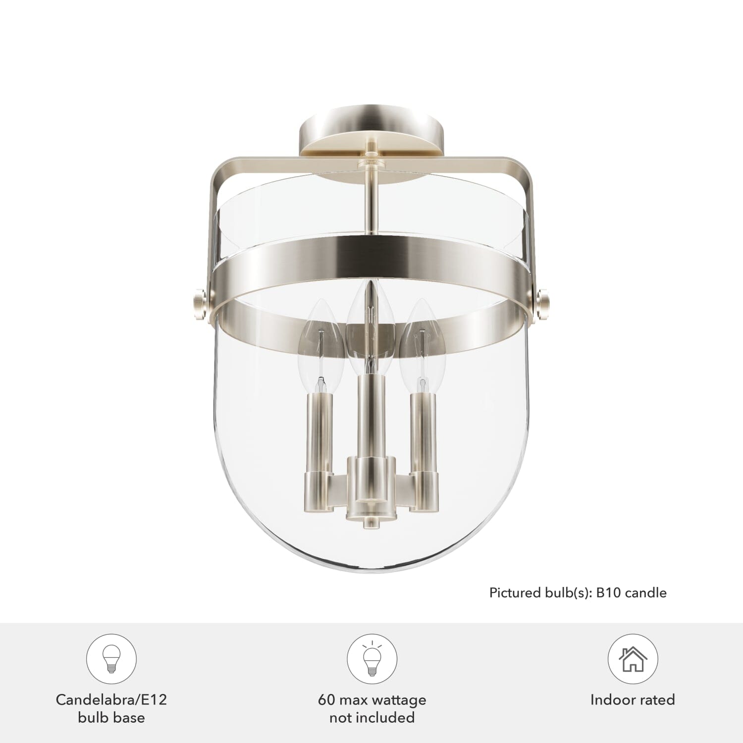 Karloff 3 Light Semi-Flush Mount - Image 5