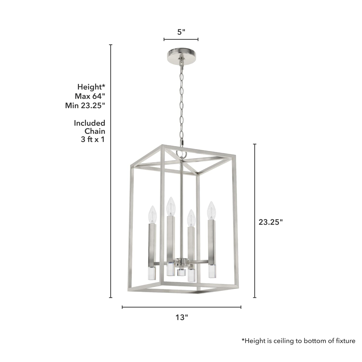 Sunjai Pendant 4 Light 13 inch - Image 4