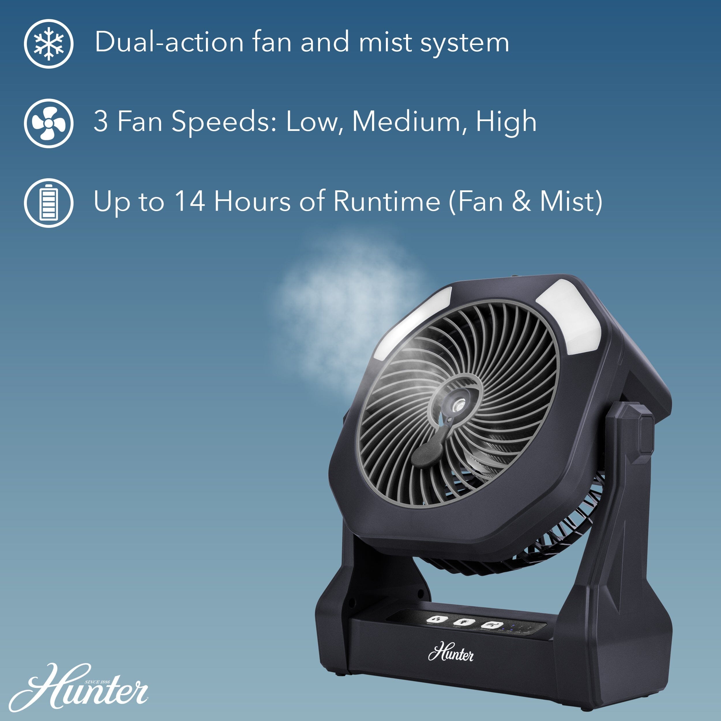 Hunter Rechargeable Misting Fan - Image 6