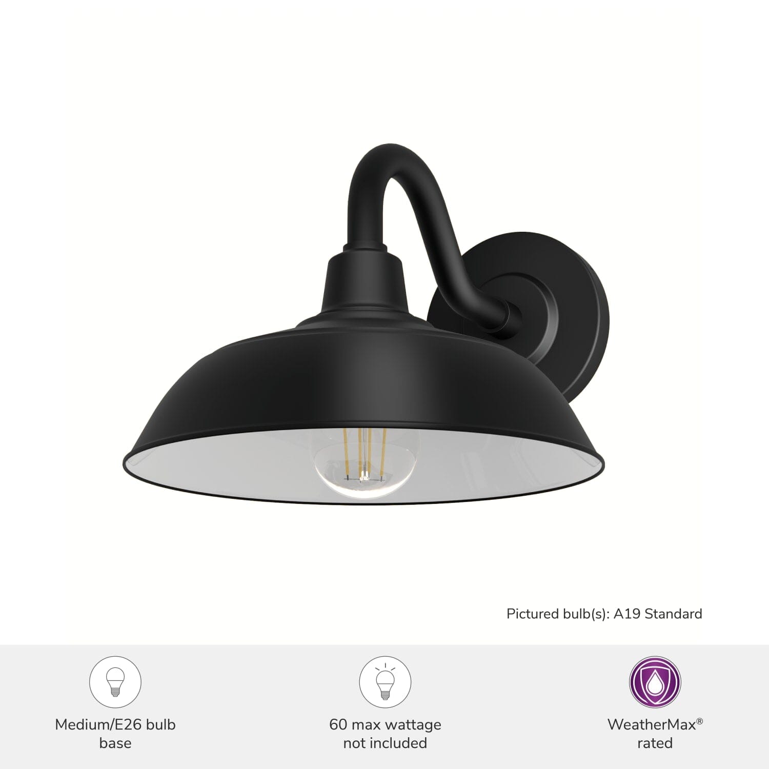 Mill Valley Outdoor WeatherMax 1 Light 10 Inch Small Wall Light - Image 3