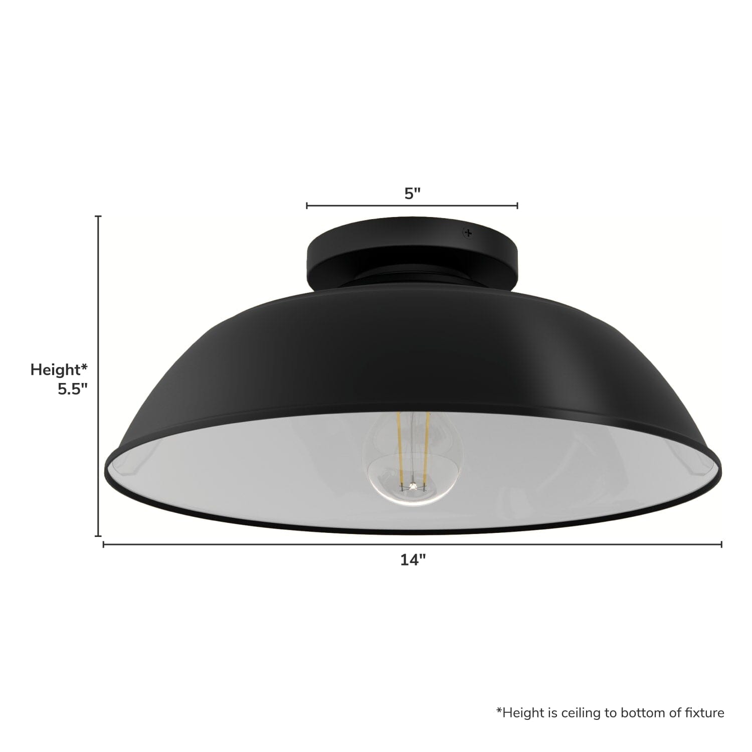 Mill Valley Outdoor 1 Light 14 Inch Medium Flush Mount - Image 4