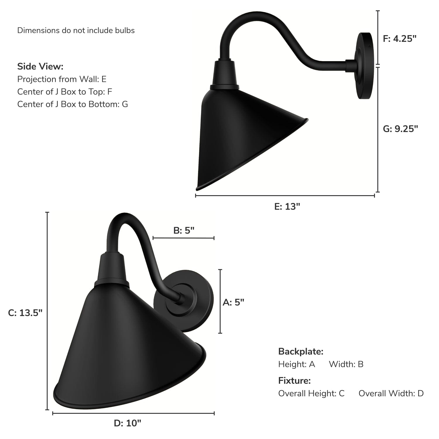 Cassius Outdoor WeatherMax 1 Light 10 Inch Medium Wall Light - Image 4