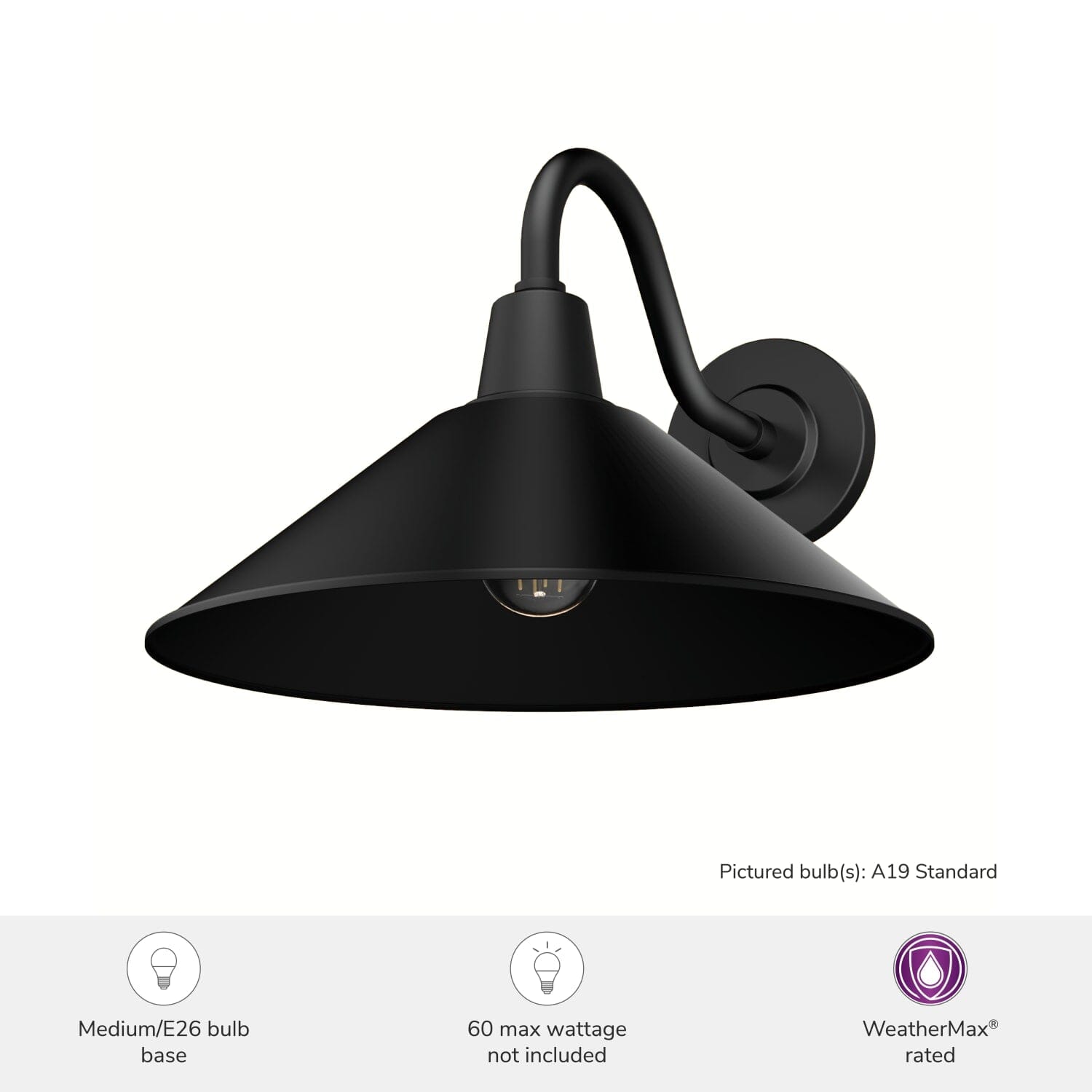 Skyflow Outdoor WeatherMax 1 Light 14 Inch Medium Wall Light - Image 6