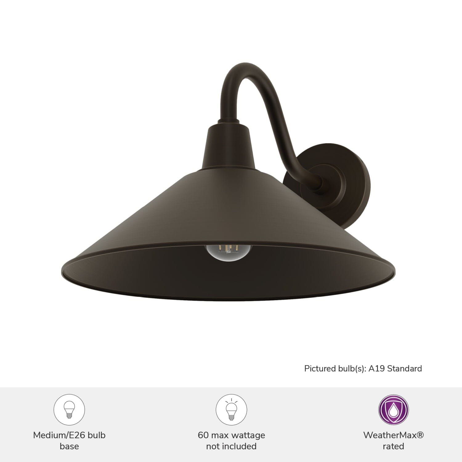 Skyflow Outdoor WeatherMax 1 Light 14 Inch Medium Wall Light - Image 5