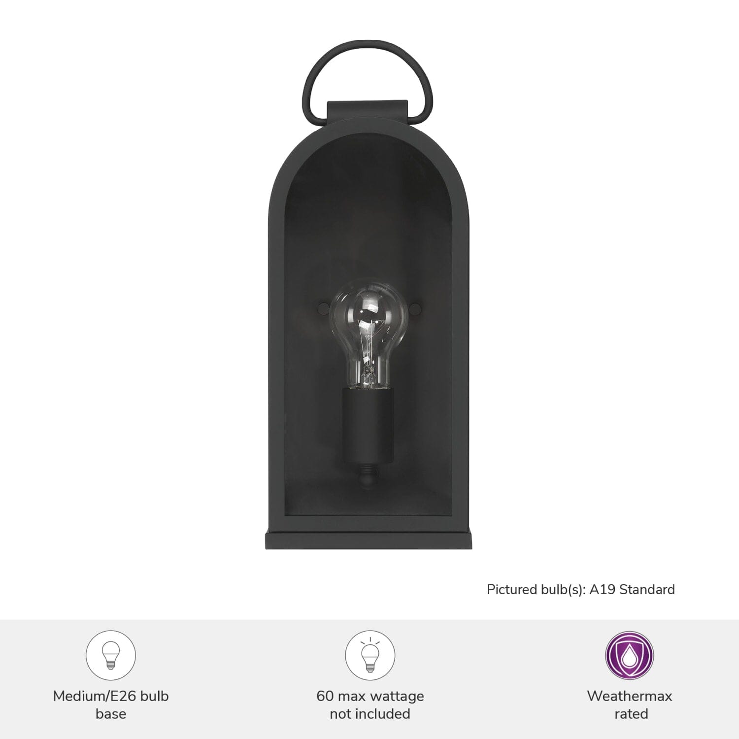 Kendra Bell Outdoor WeatherMax 1 Light Medium 15 Inch Wall Light - Image 3