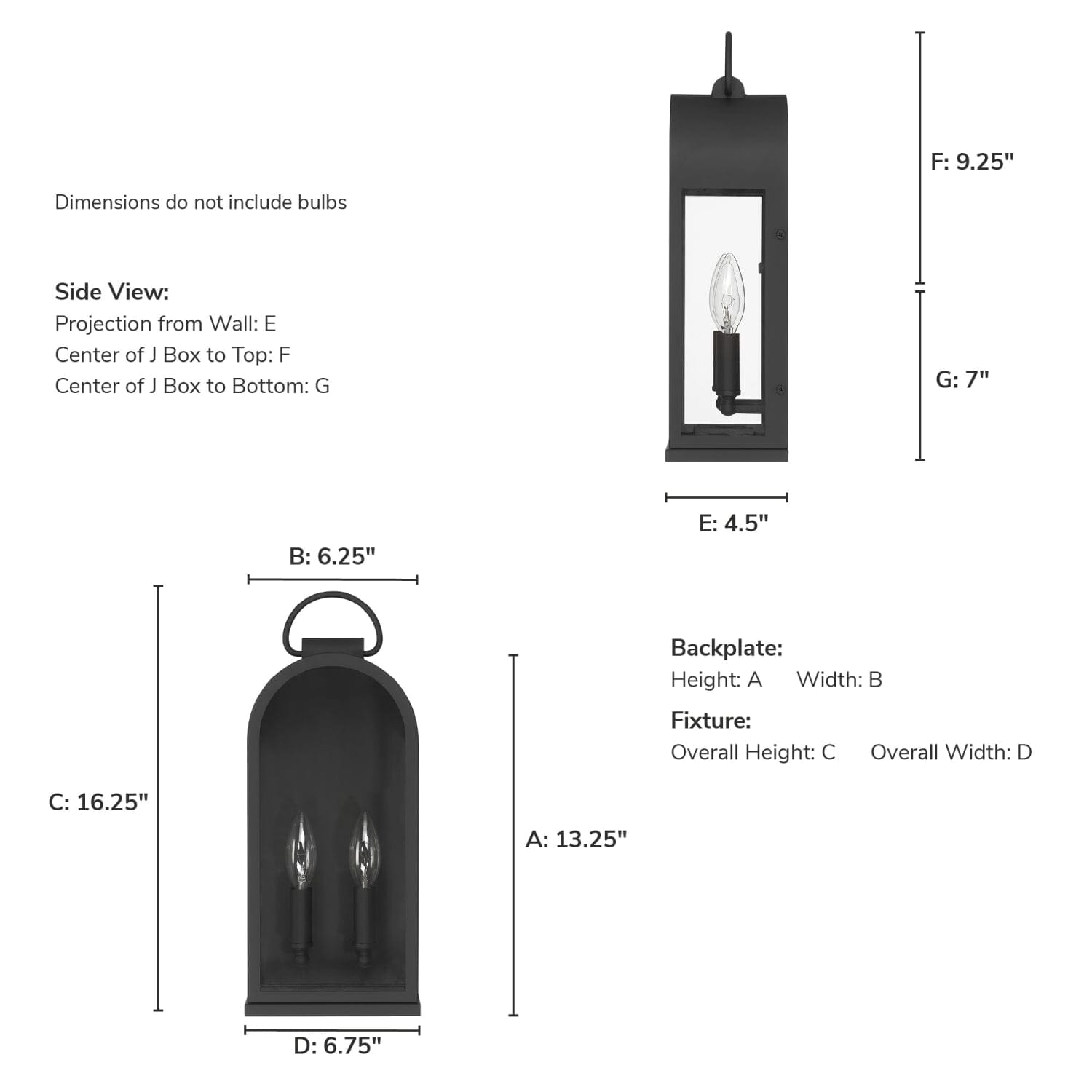 Kendra Bell Outdoor WeatherMax 2 Light Large 16 Inch Wall Light - Image 4