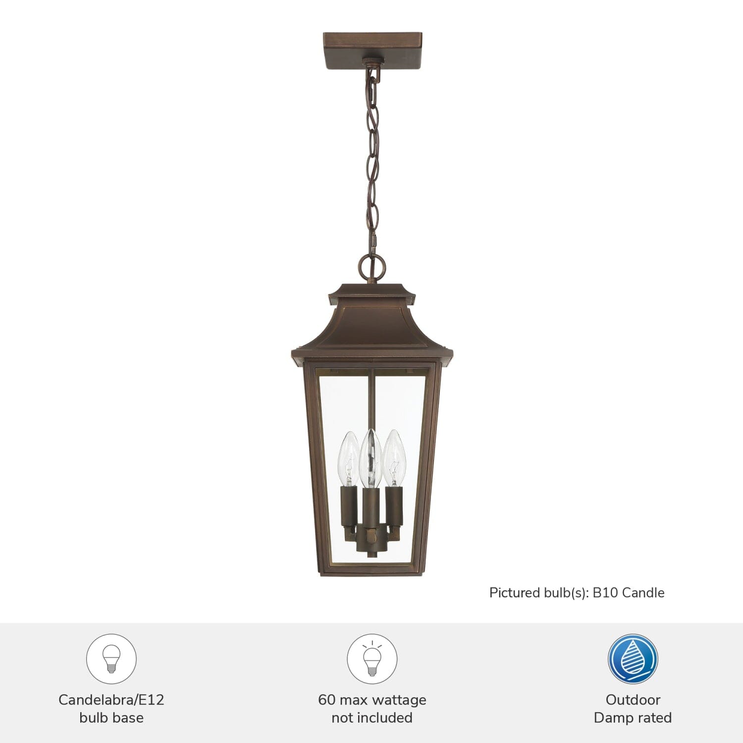Spring Cove Outdoor 3 Light Large 17 Inch Pendant - Image 5