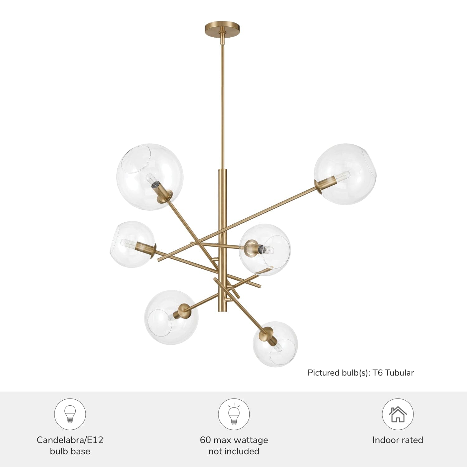 Farling 6 Light Extra Large 43 Inch Chandelier - Image 3