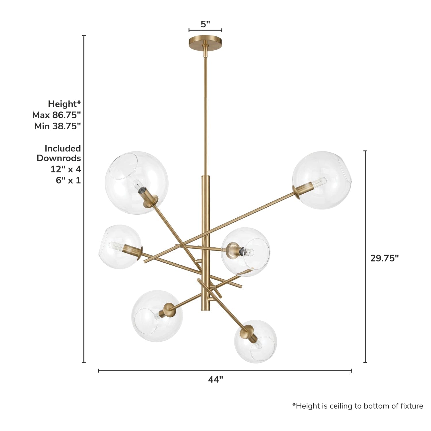 Farling 6 Light Extra Large 43 Inch Chandelier - Image 4