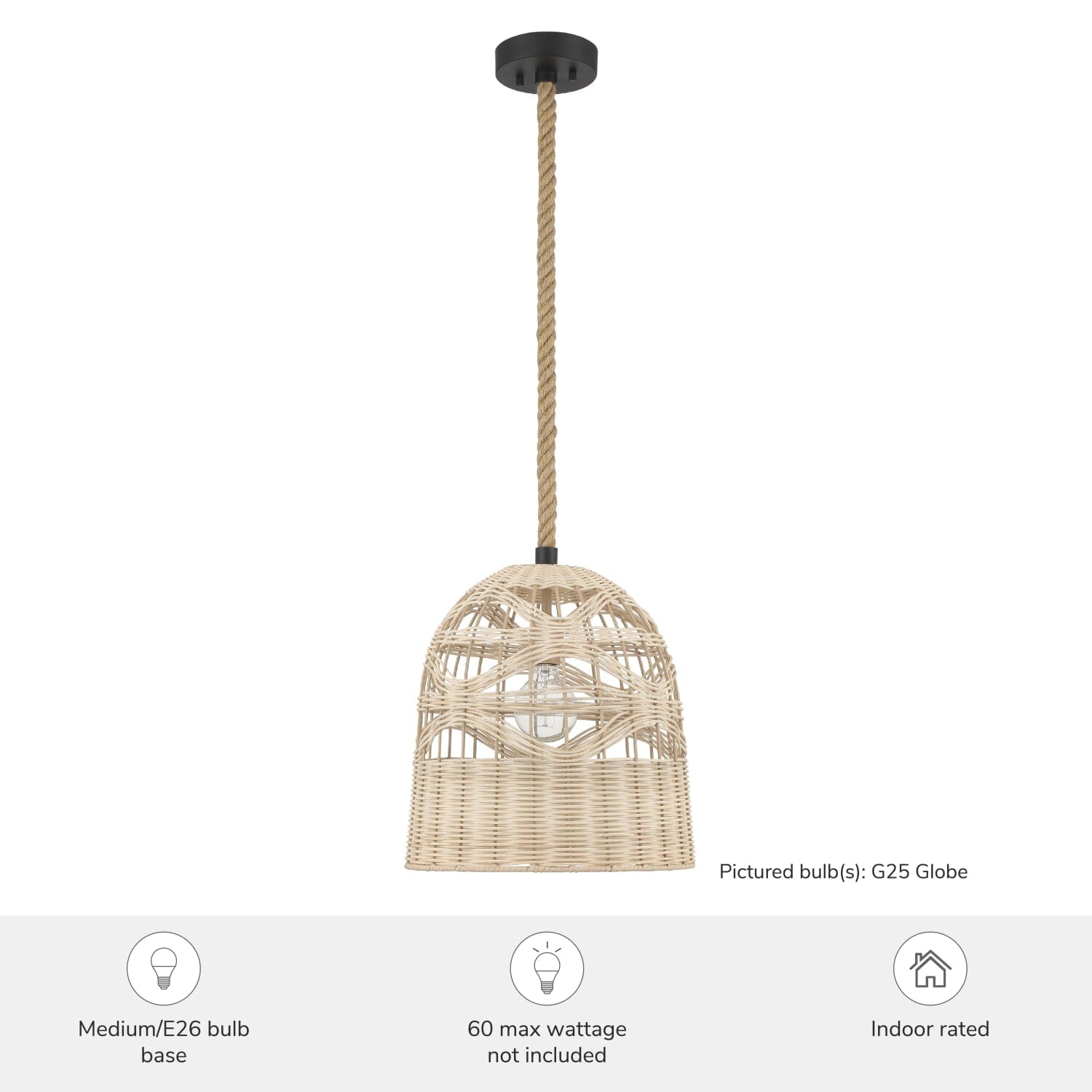 Baskel 1 Light Large 14 Inch Pendant - Image 3