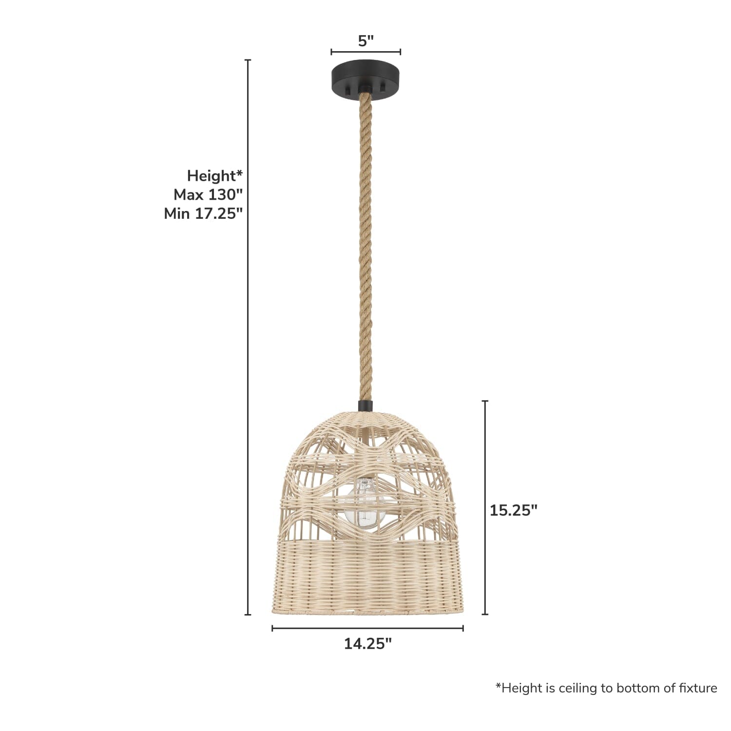Baskel 1 Light Large 14 Inch Pendant - Image 4