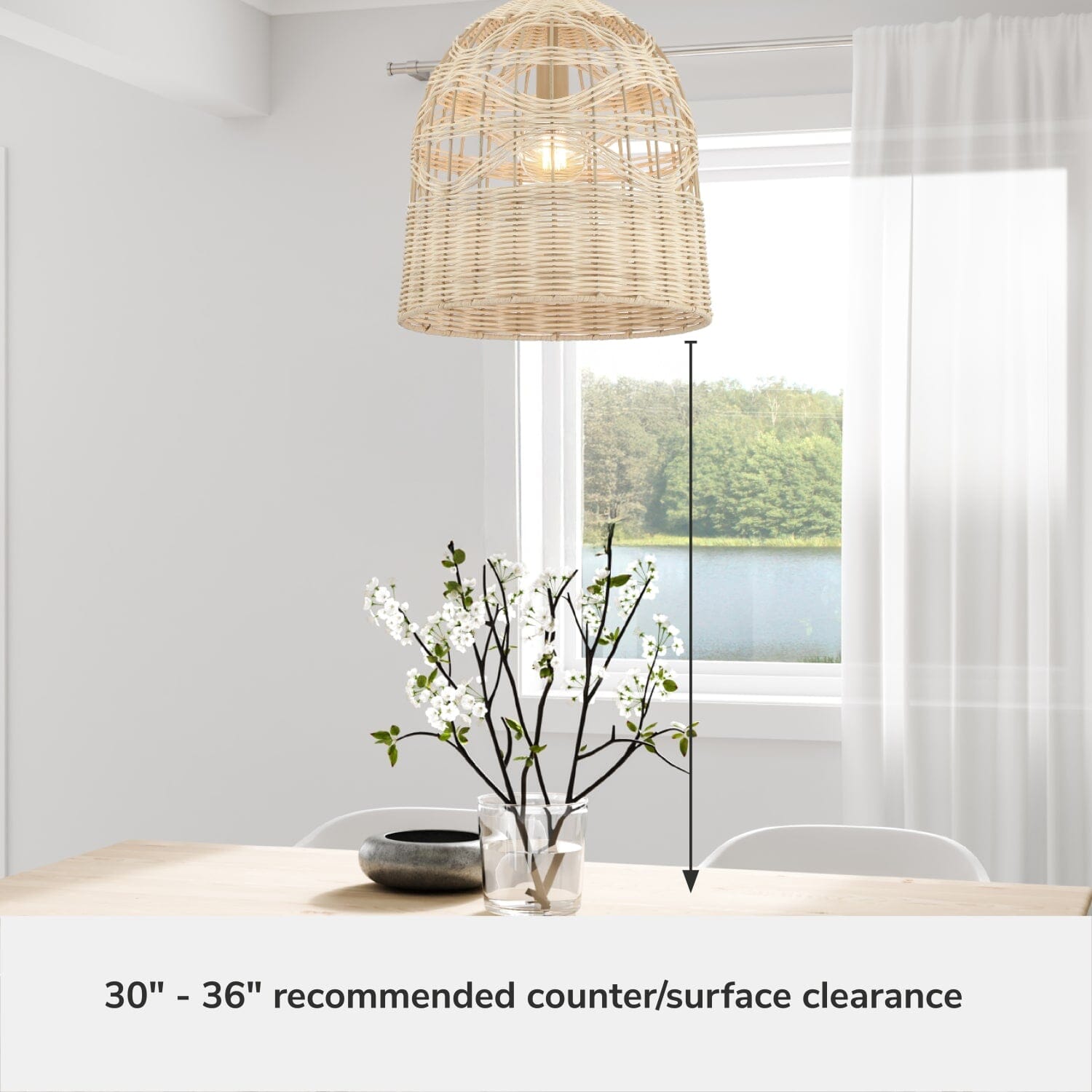 Baskel 1 Light Large 14 Inch Pendant - Image 6