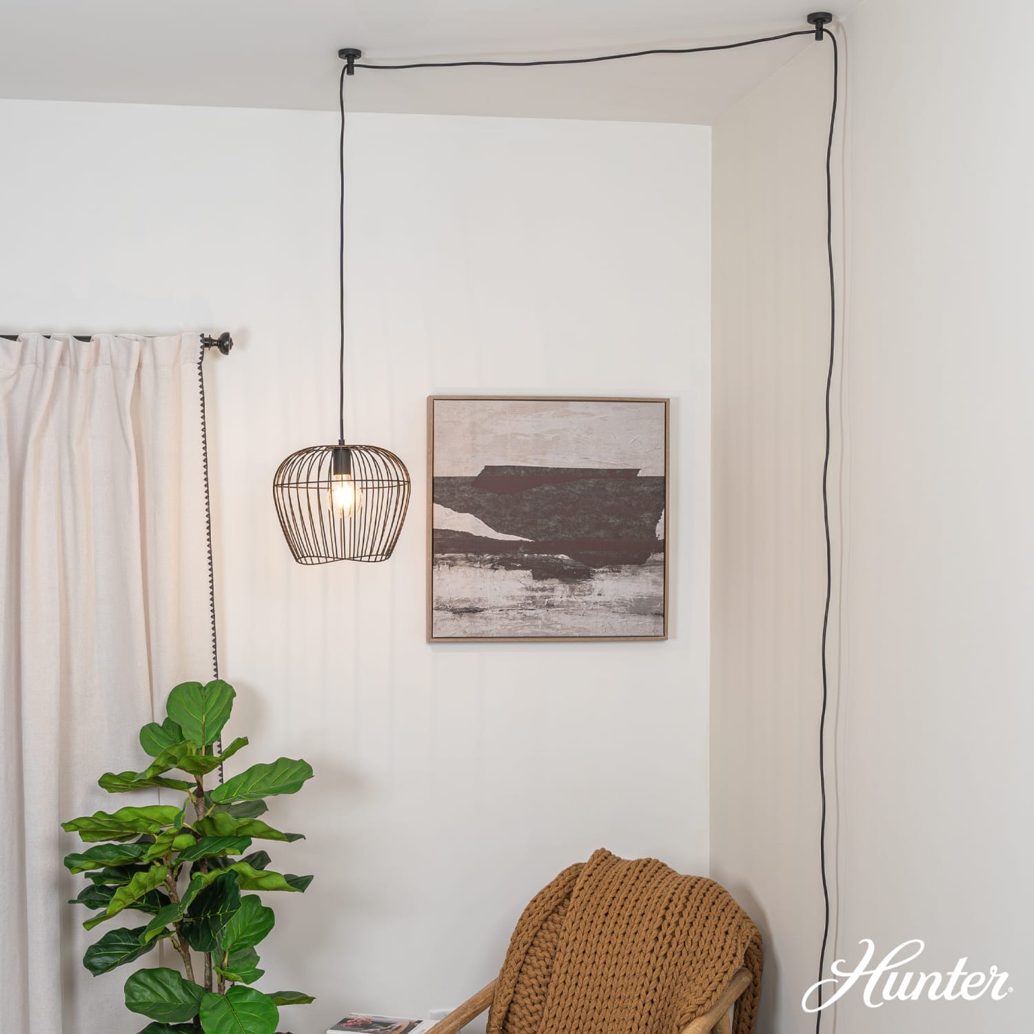 Redding 1 Light Medium 12 Inch Swag Plug-In Pendant - Image 2