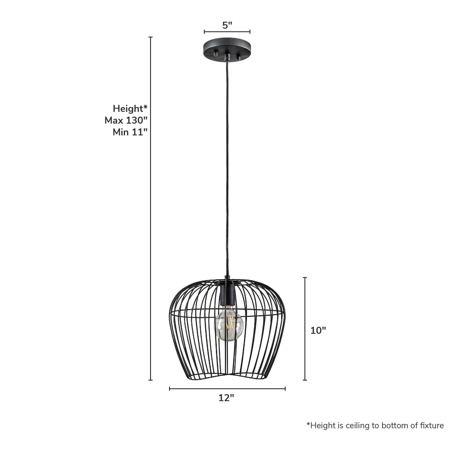 Redding 1 Light Medium 12 Inch Swag Plug-In Pendant - Image 4