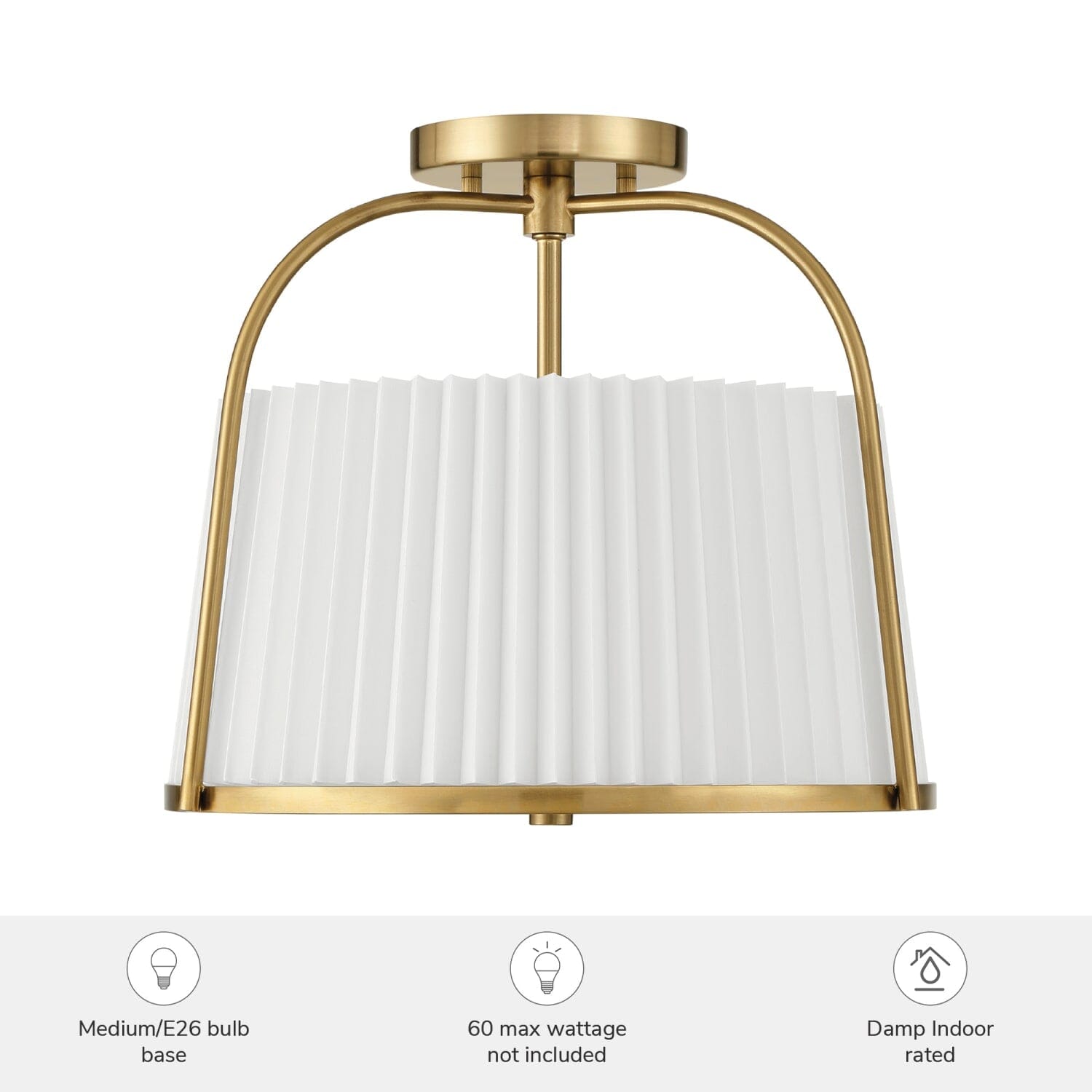 Atmore 2 Light Large 15 Inch Semi Flush - Image 3