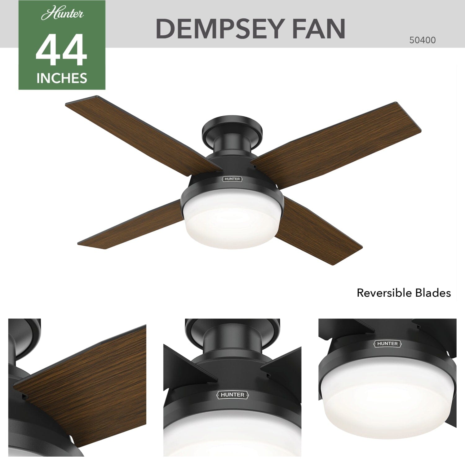 Dempsey Low Profile Outdoor with LED Light 44 inch - Image 4