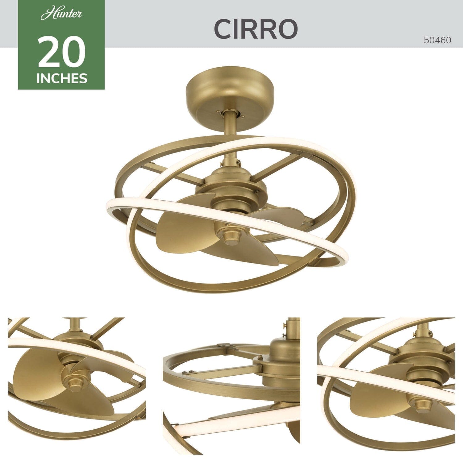Cirro Indoor SureSpeed Fandelier 20 inch with Light and Remote - Image 5