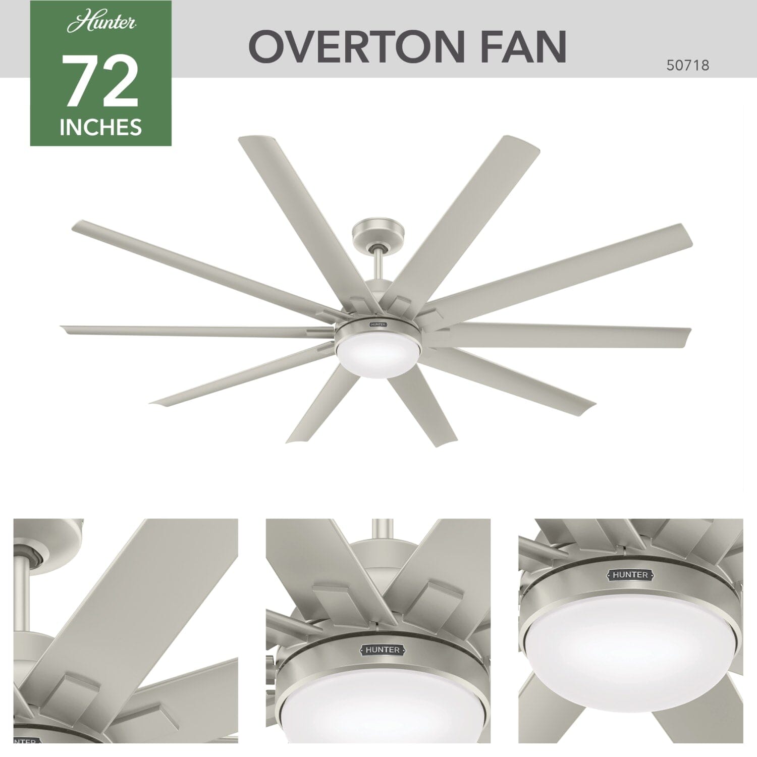 Overton Outdoor ENERGY STAR with LED Light 72 inch - Image 4