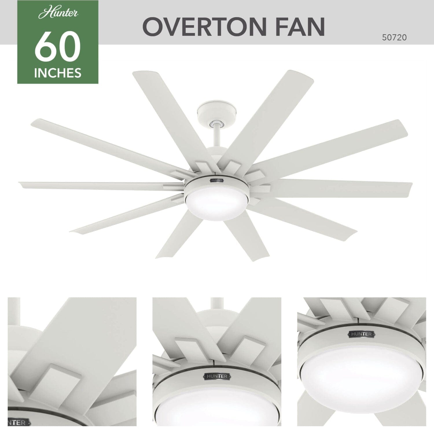 Overton Outdoor ENERGY STAR with LED Light 60 inch - Image 6