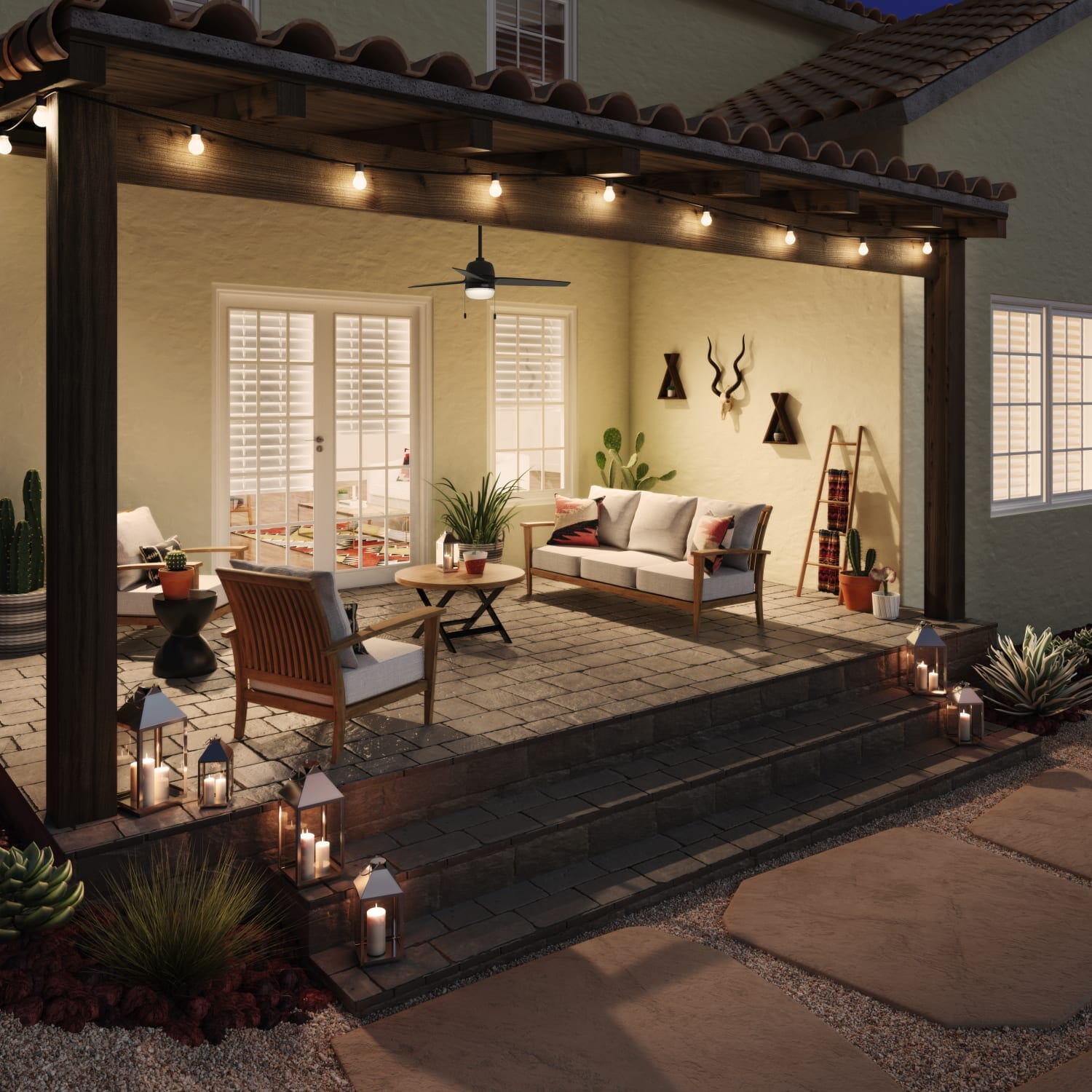 Seawave Outdoor with LED light 52 inch - Image 3