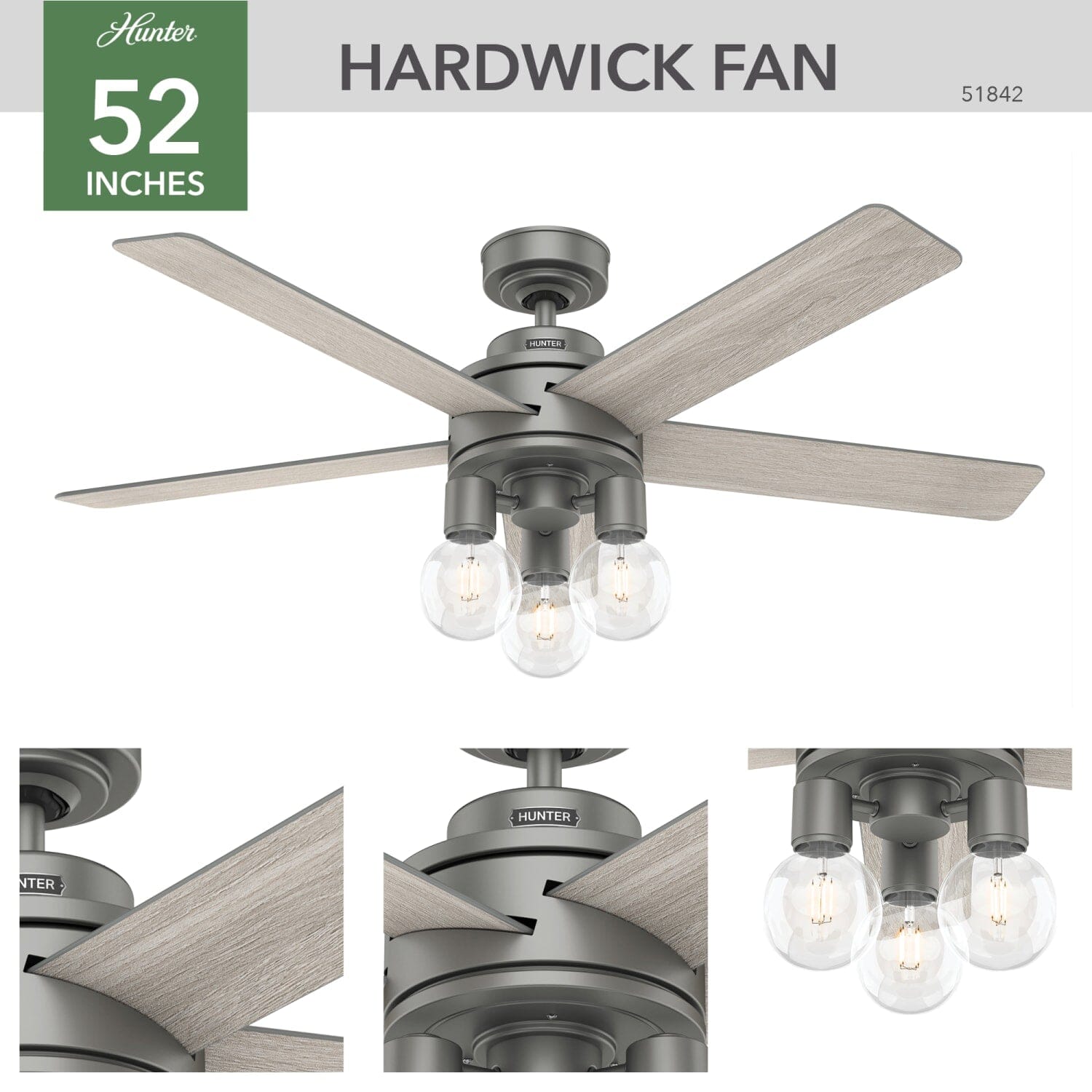 52 inch Hardwick with LED Light - Image 2