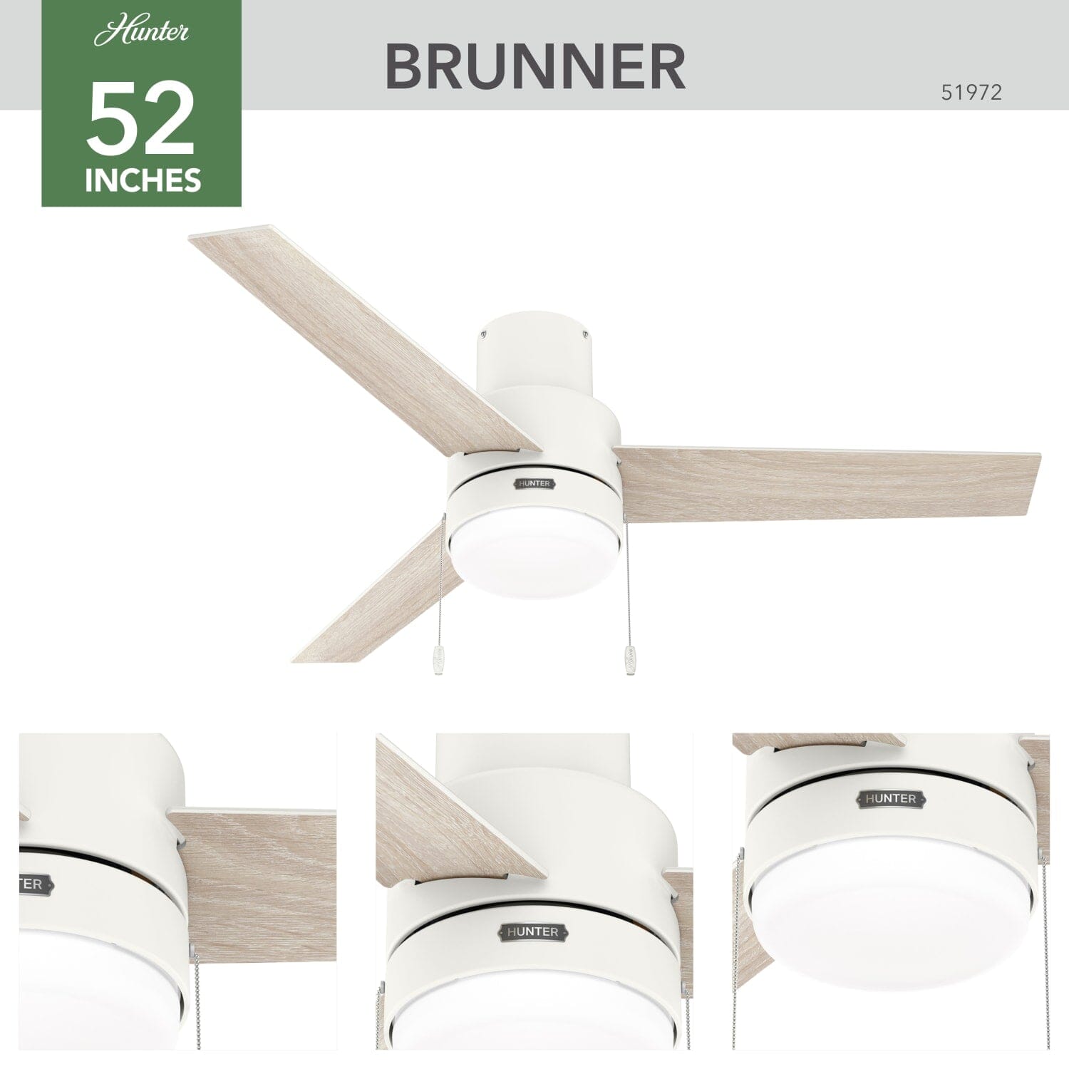 Brunner Low Profile with LED Light 52 inch - Image 3