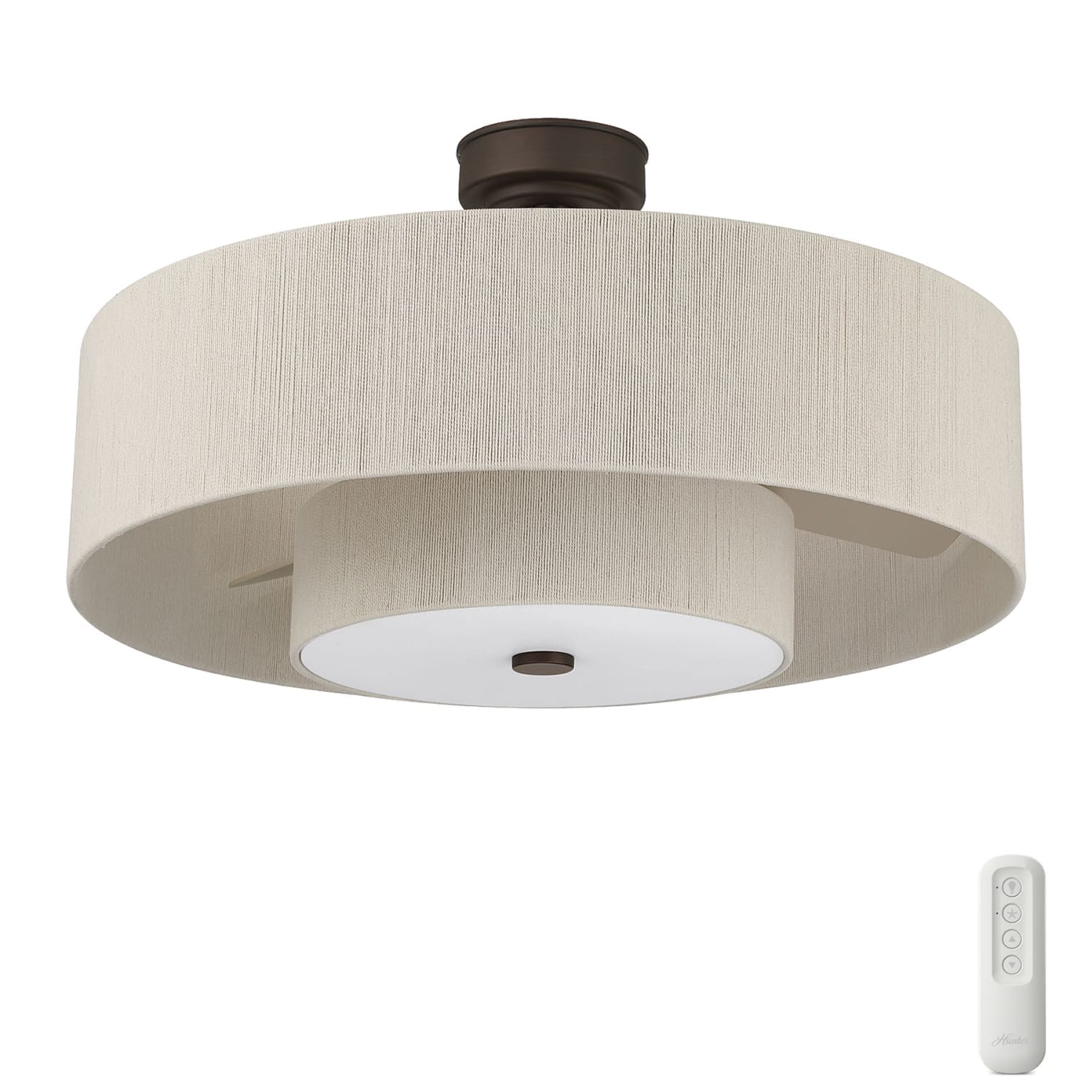 Brookside Jasmine Roth Indoor Fandelier with LED Light 30 inch with remote - Image 2