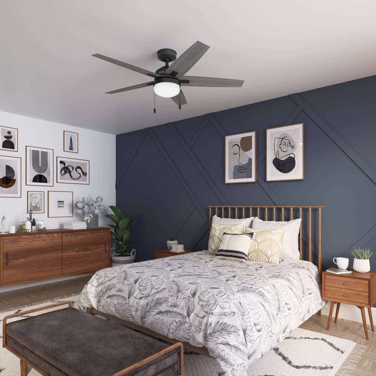 44in Indoor Ceiling Fan with LED Light - Image 3