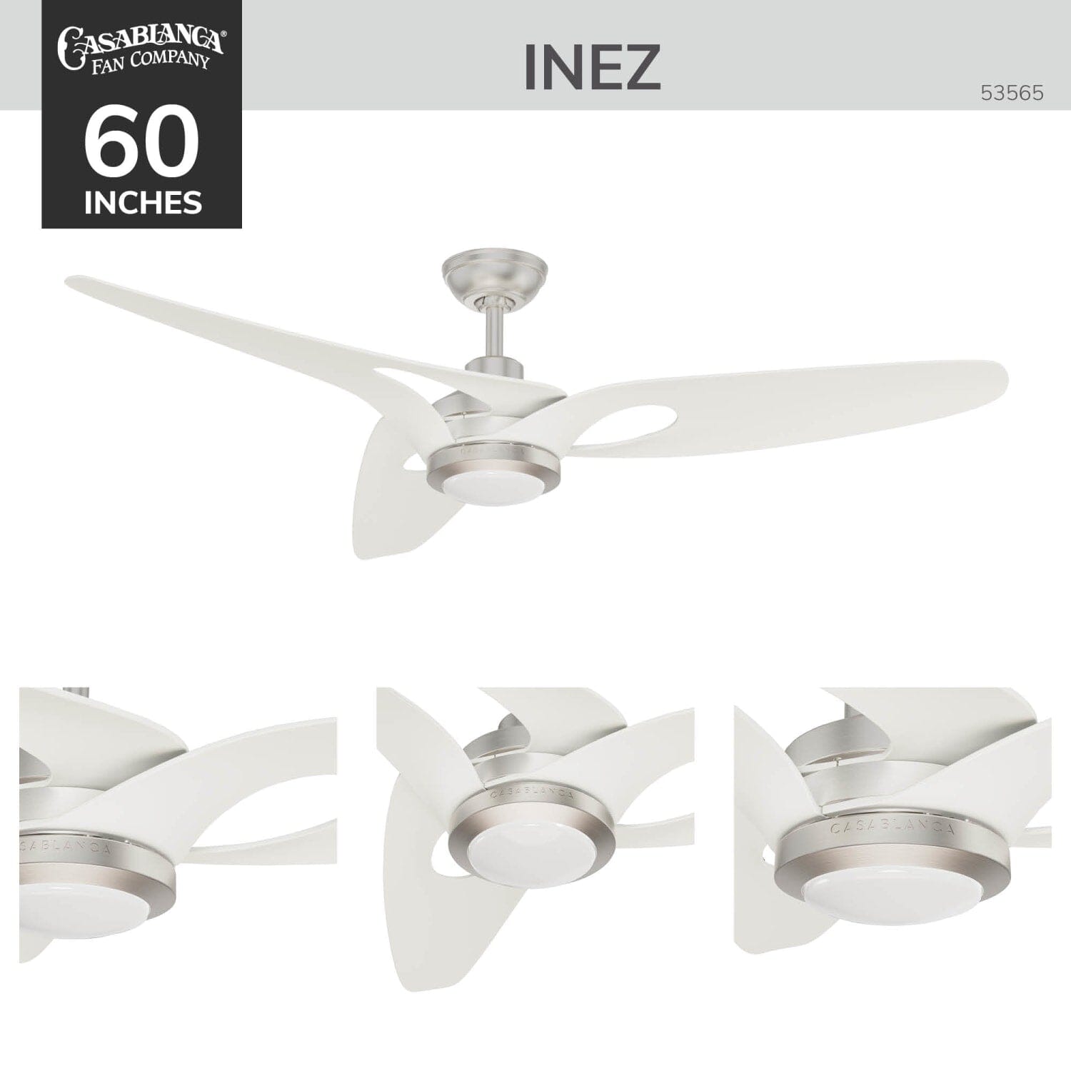 Inez Outdoor ENERGY STAR DC with LED Light 60 inch with remote and wall control - Image 6