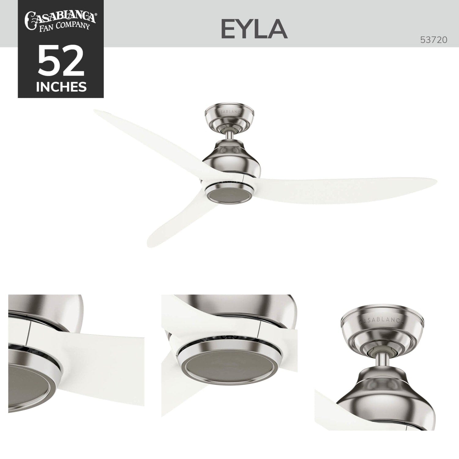 Eyla ENERGY STAR 52 inch with wall control and remote - Image 2